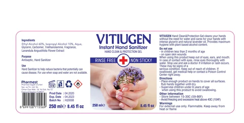Vitiugen Instant Hand Sanitizer packaging