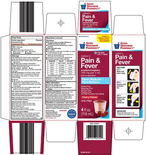 good neighbor pharmacy pain and feverchildrens packaging