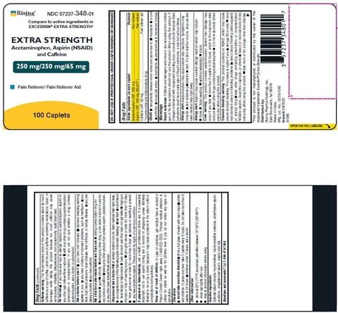 Acetaminophen, Aspirin and Caffeine 포장