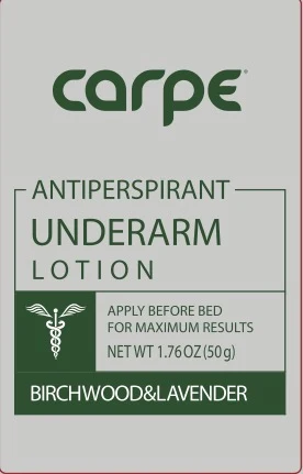 Carpe Antiperspirant Birchwood and Lavender 포장