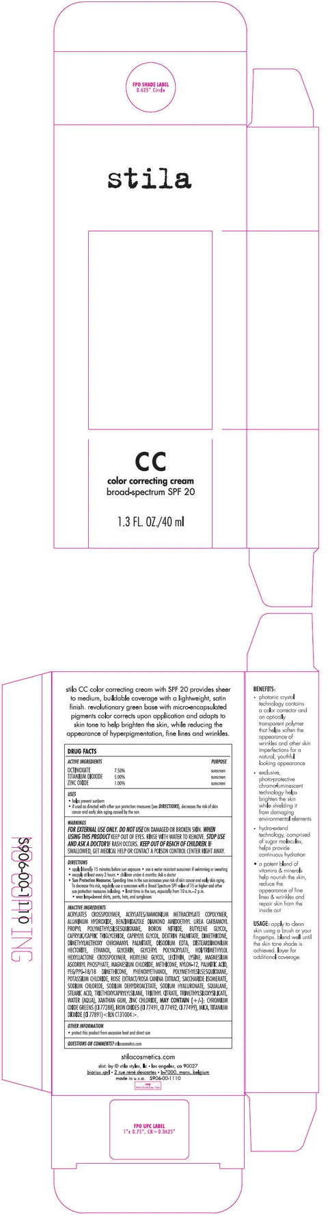 Stila Color Correcting Broad Spectrum SPF 20 (All Shades) packaging