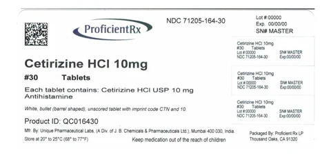 Cetirizine Hydrochloride 포장