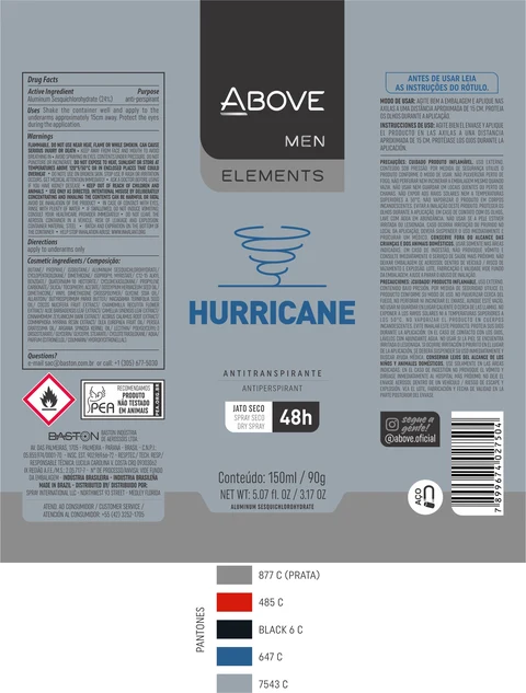 Antiperspirant Above Elements Hurricane 포장