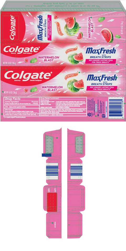 Colgate MaxFresh Watermelon Blast 포장