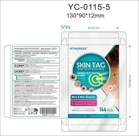 Skin tag patches packaging