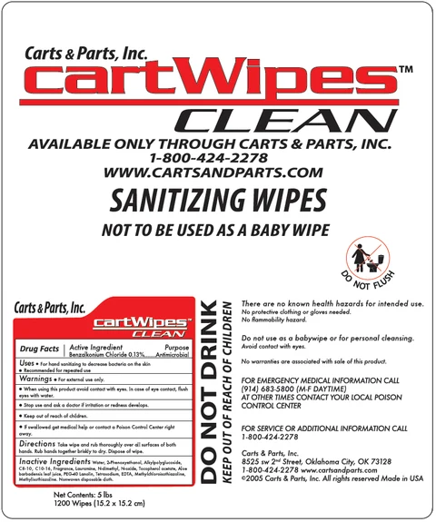 Cart Wipes Clean Sanitizing Wipes 포장