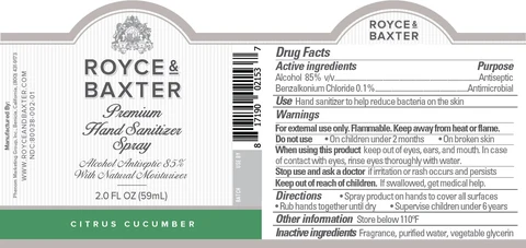 Hand Sanitizer - Citrus Cucumber packaging