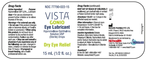 Vista Gonio Label 77790-022-15