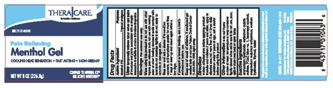 TheraCare Pain Relieving Menthol Gel packaging