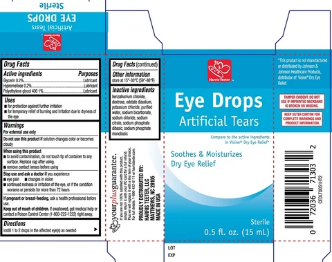 Harris Teeter Eye Drops Artificial Tears packaging
