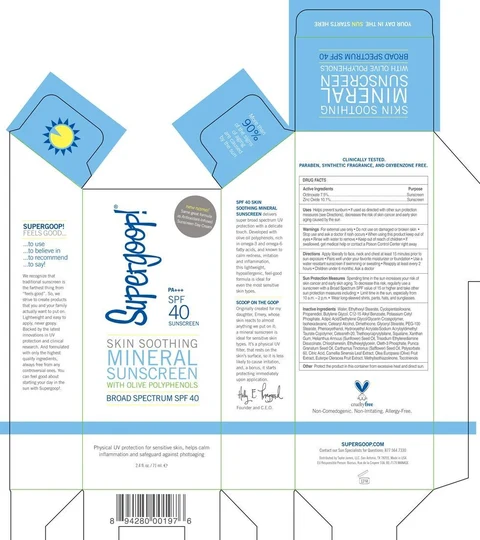 Skin Soothing Mineral Sunscreen Broad Spectrum SPF 40Supergoop packaging