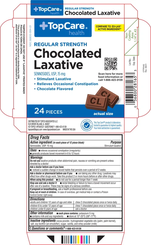 Chocolated Laxative Regular Strength Sennosides Stimulant Laxative TopCare health packaging