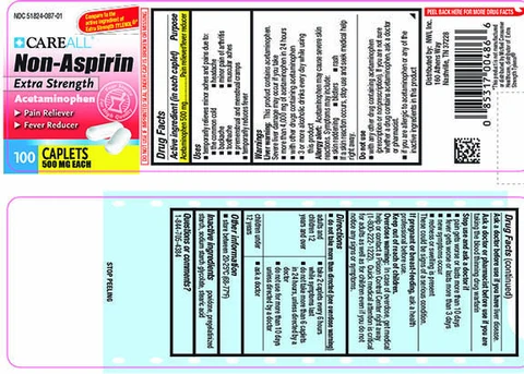CareALL Non Aspirin Extra Strength 포장