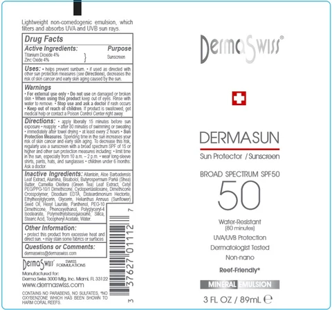 Derma SwissSPF 50 Mineral 포장