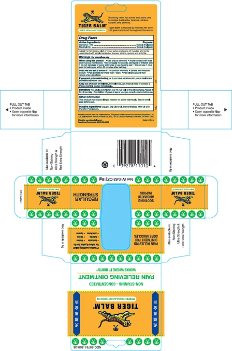 Tiger Balm White Regular Strength packaging