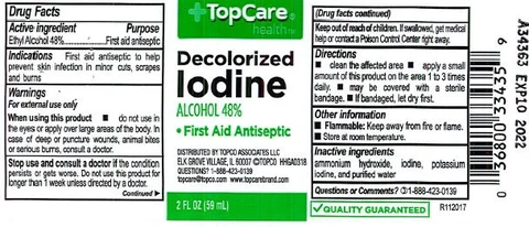 Top Care Decolorized Iodine packaging