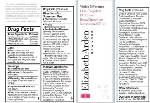 VISIBLE DIFFERENCE MULTI TARGETED BB CREAM BROAD SPECTRUM SUNSCREEN SPF 30 SHADE 1 포장