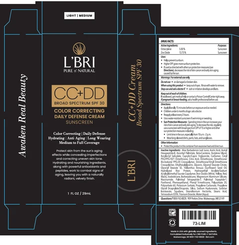 L Bri CC DD Color Correcting Daily Defense Sunscreen SPF 30 Light Medium packaging