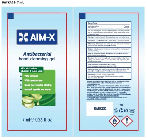 AIM-X antibacterial hand cleansing gel 포장