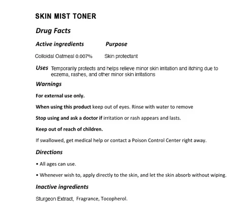The Zoeun Skin Mist Toner packaging