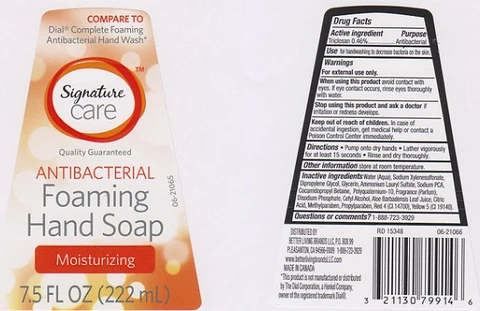 Signature Care Antibacterial Foaming Moisturizing 포장