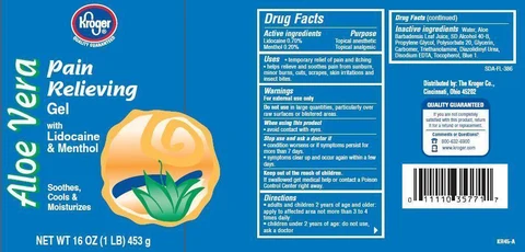 Kroger Aloe VeraPain Relieving packaging