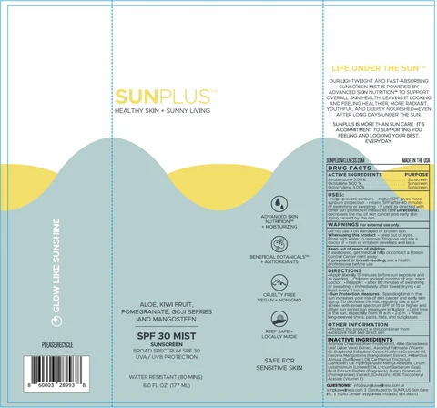 Sunplus Mist Sunscreen SPF 30 포장