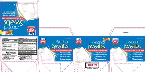 Alcohol Swabs with Benzocaine packaging