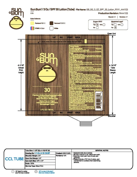 Sun Bum 30 Premium Moisturizing Sunscreen 포장