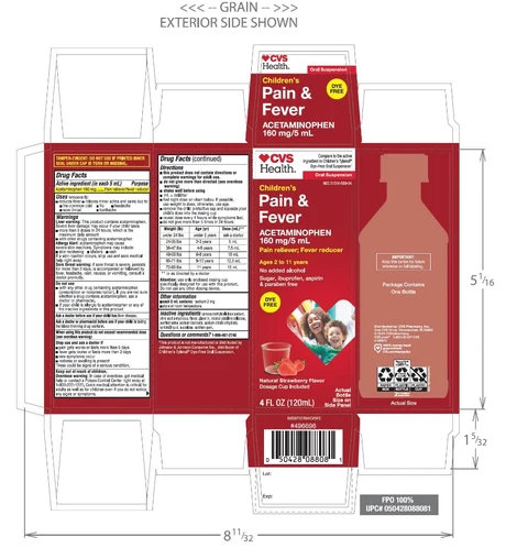 Childrens Pain plus Fever Relief packaging