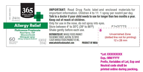 365 WHOLE FOODS MARKET FLUTICASONE PROPIONATE 포장
