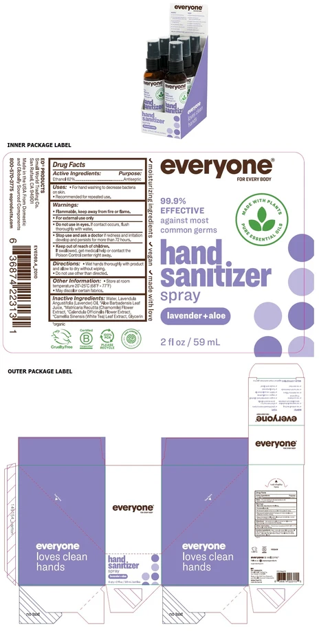 everyone hand sanitizerlavender aloe packaging