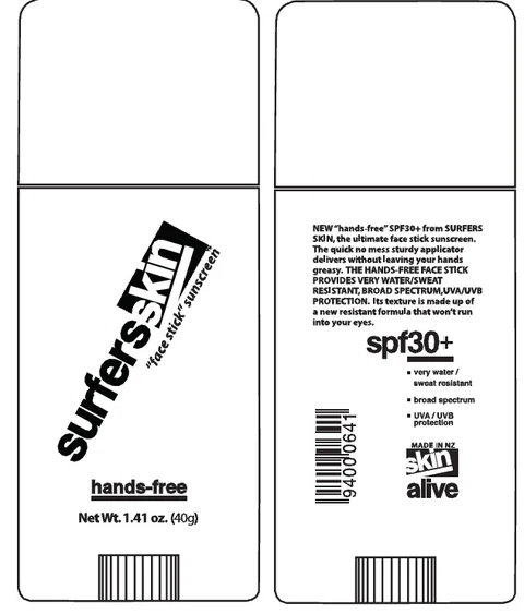 SurfersSkin Face Sunscreen 포장