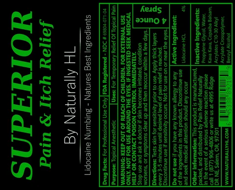 Superior pain and itch relief 포장