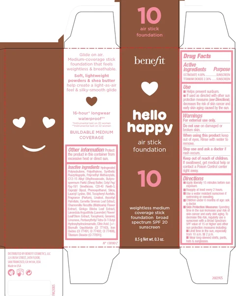 Benefit Hello Happy Air Foundation Shade 10 포장