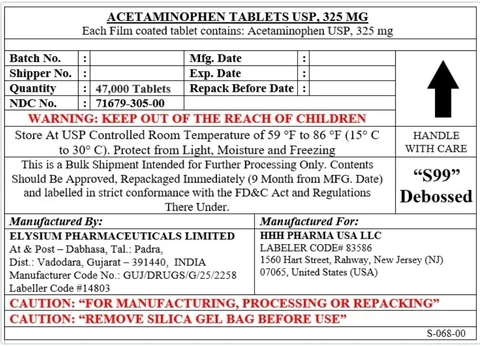 Acetaminophen packaging