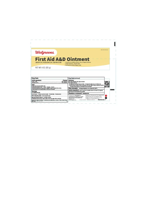 Walgreens Vitamin A and Dskin protectant packaging