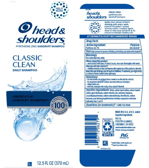 Head and ShouldersClassic Clean packaging