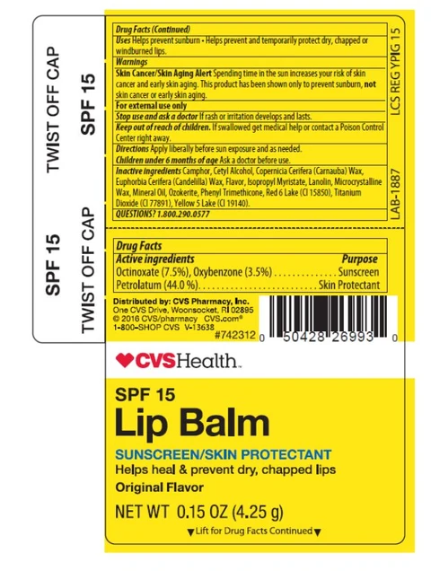 CVS Health Original SPF 15 Lip Balm 포장