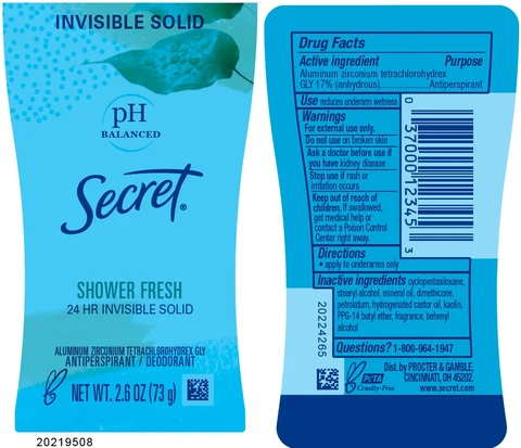 Secret Shower Fresh InvisibleAntiperspirant/Deodorant 포장
