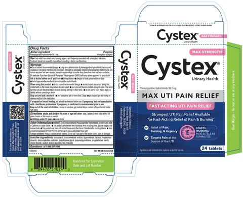 Cystex Max UTI Pain Relief 포장