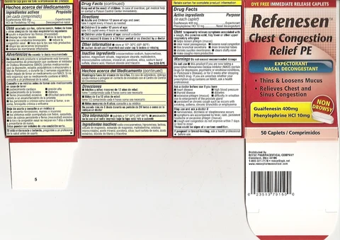 Refenesen Chest Congestion Reliefpe 포장
