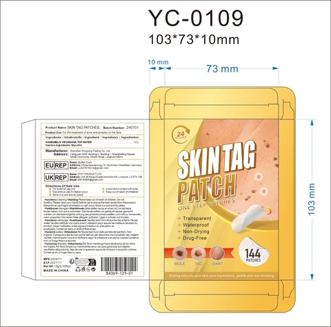 Skin tag patches packaging