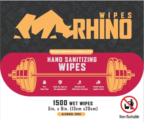 RHINO Hand Sanitizing Wipes 포장