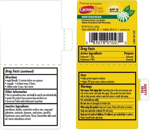 Carmex Daily Care Moisturizing Lip Balm Wintergreen SPF 15 포장
