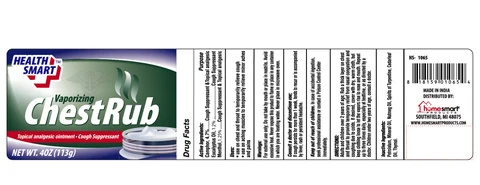 Health Smart Vaporizing Chest Rub packaging
