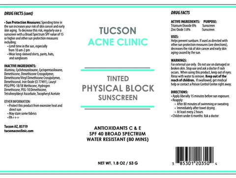 Tinted Physical Block Sunscreen packaging