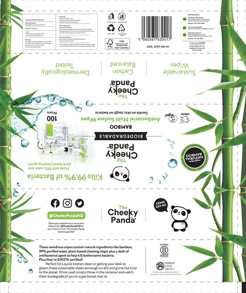 BAMBOO Antibacterial Multi Surface Wipes 포장