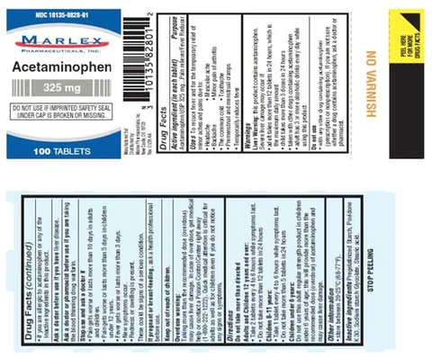 Acetaminophen 325mg packaging