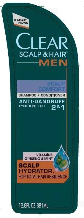 Clear2 in 1 Scalp Comfort AntiDandruff 포장